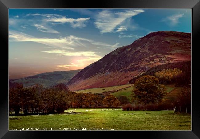 "Painterly Loweswater Valley" Framed Print by ROS RIDLEY