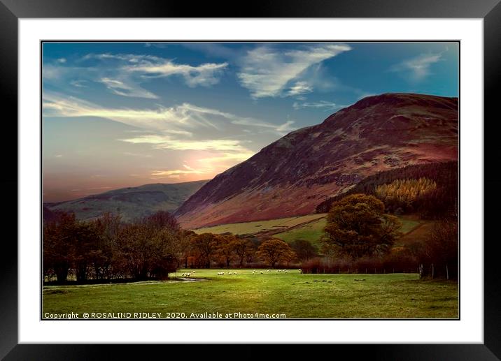 "Painterly Loweswater Valley" Framed Mounted Print by ROS RIDLEY
