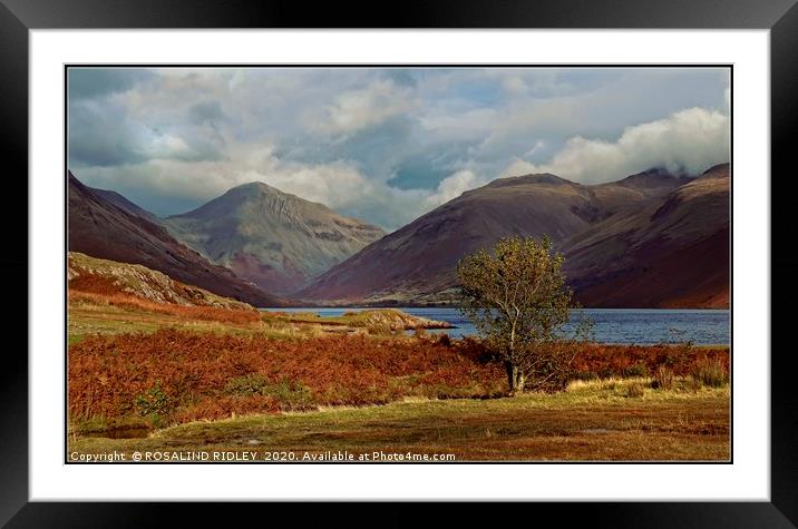 "Autumn evening Wastwater" Framed Mounted Print by ROS RIDLEY