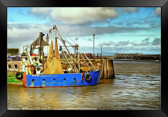 "Fishing boat Maryport" Framed Print by ROS RIDLEY