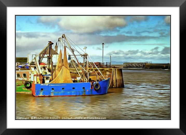 "Fishing boat Maryport" Framed Mounted Print by ROS RIDLEY