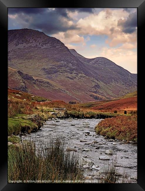 "Painterly Honister " Framed Print by ROS RIDLEY