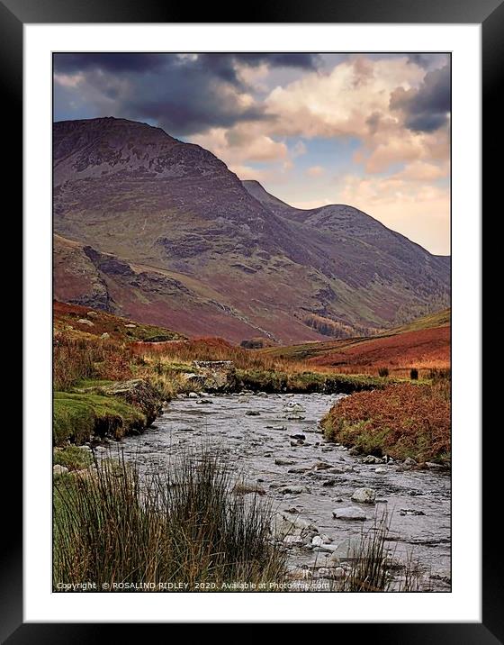 "Painterly Honister " Framed Mounted Print by ROS RIDLEY