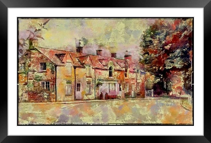 "Colourful Cottages" Framed Mounted Print by ROS RIDLEY