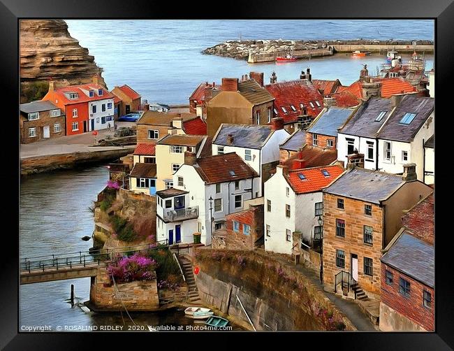 "Digital Staithes" Framed Print by ROS RIDLEY