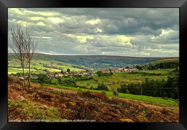 "Cloudy over Castleton" Framed Print by ROS RIDLEY