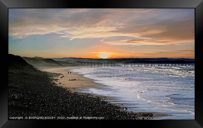 "Misty Sunset at Steetley" Framed Print by ROS RIDLEY