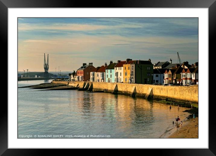 "Colourful reflections on the sea " Framed Mounted Print by ROS RIDLEY