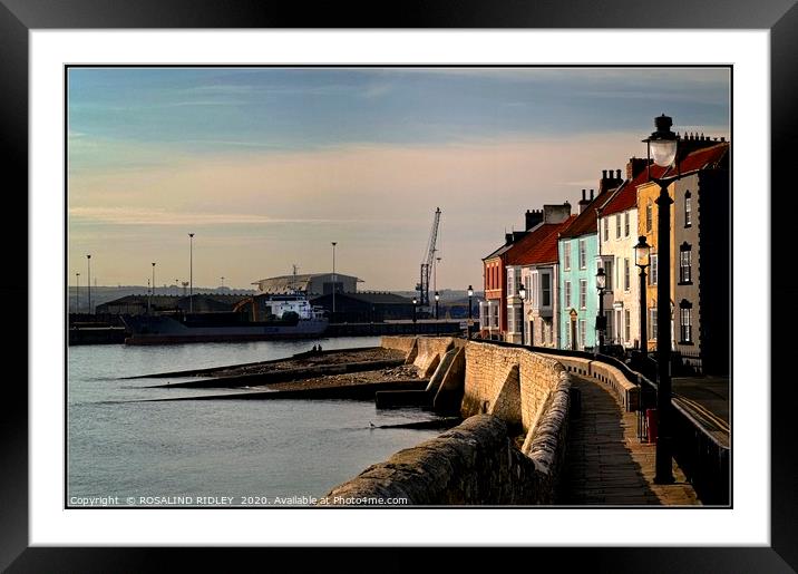 "Houses by the sea" Framed Mounted Print by ROS RIDLEY