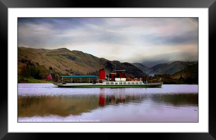 Misty Ullswater  Framed Mounted Print by ROS RIDLEY