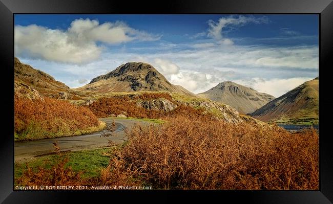 A sunny drive through Wasdale Framed Print by ROS RIDLEY