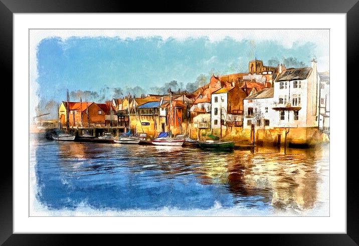  Abbey Wharf Whitby Framed Mounted Print by ROS RIDLEY