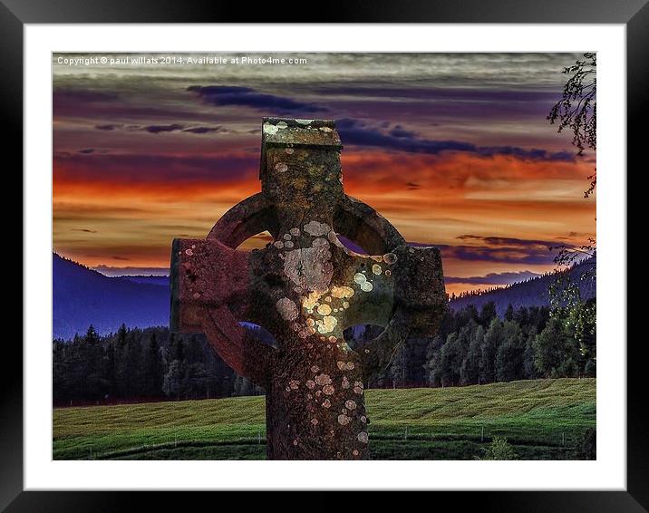  THE CELTIC CROSS Framed Mounted Print by paul willats