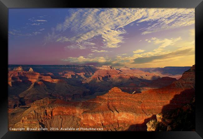 The Grand Canyon Framed Print by paul willats