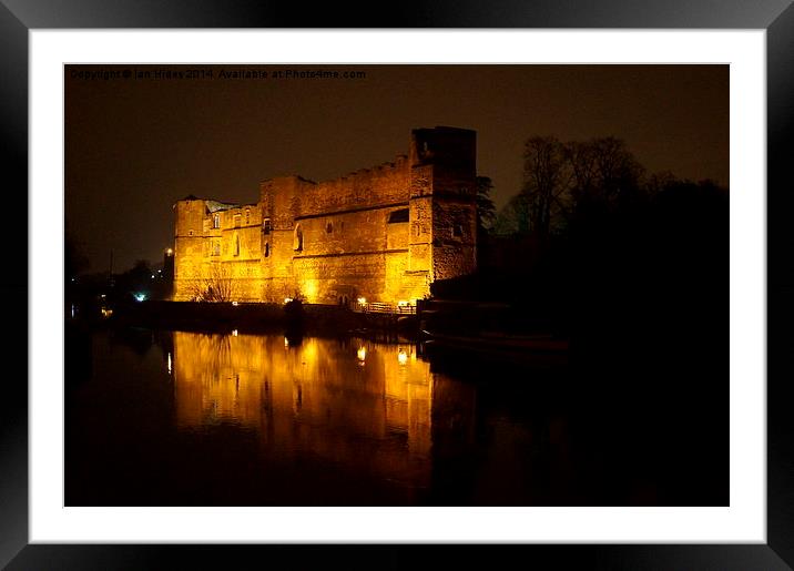  Castle by Night Framed Mounted Print by Ian Hides