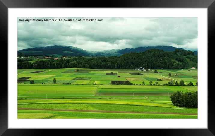  Fields of Green Framed Mounted Print by Andy Mather