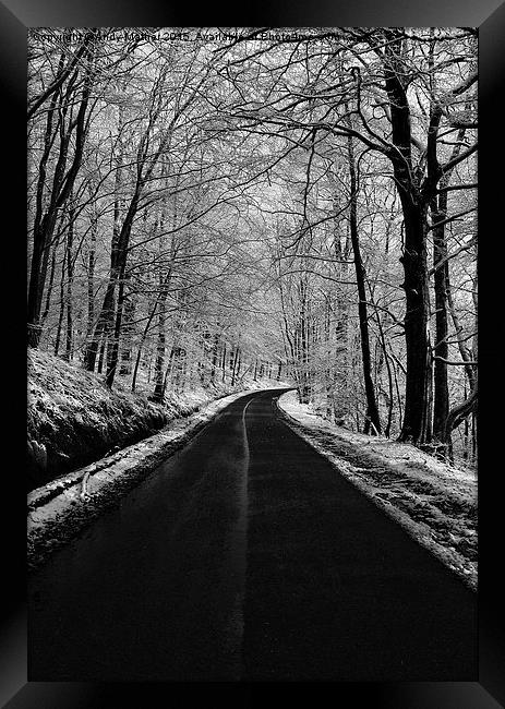  The Road to Winter Framed Print by Andy Mather