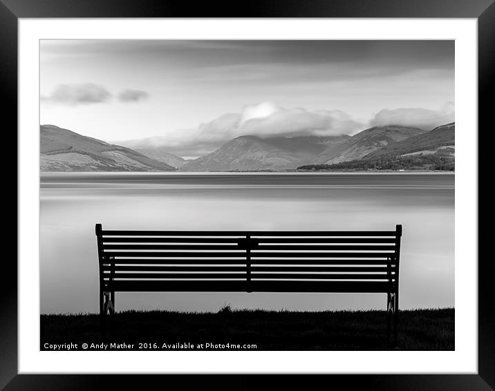 A Seat With A View Framed Mounted Print by Andy Mather