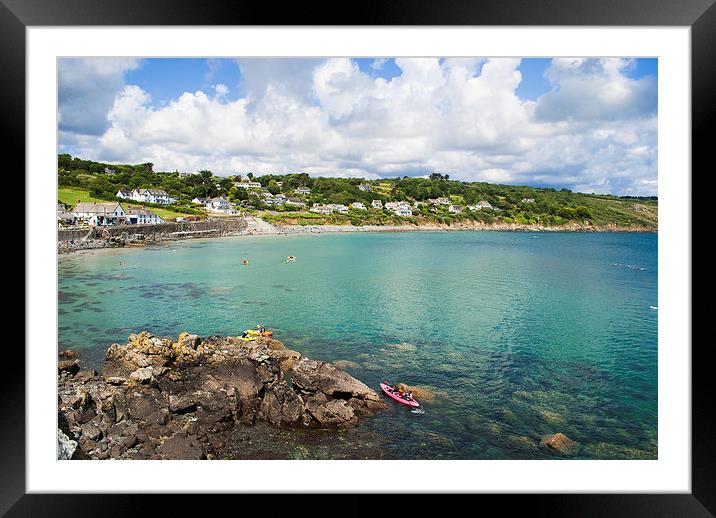 Coverack Harbour, Cornwall.  Framed Mounted Print by Pixel Memoirs