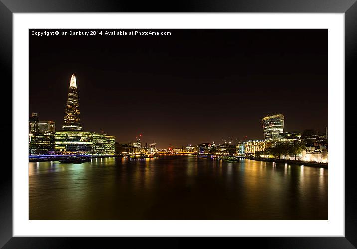  Thames Night View Framed Mounted Print by Ian Danbury