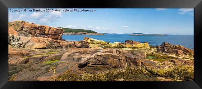  Acadia Rocks Framed Print by Ian Danbury