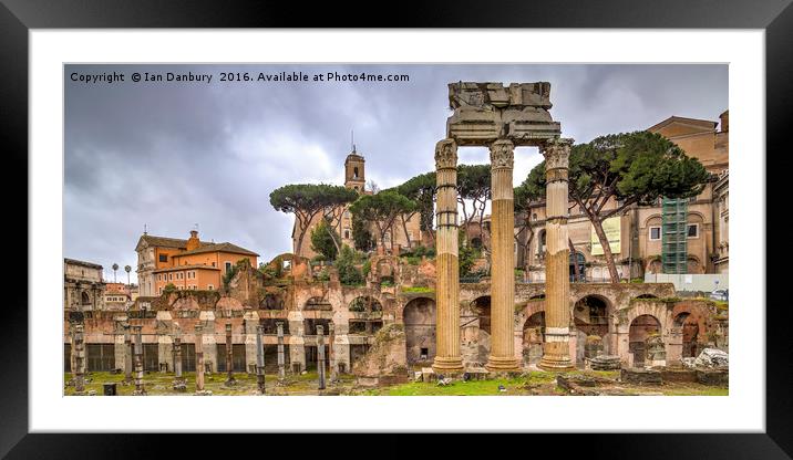The Forum in Rome Framed Mounted Print by Ian Danbury