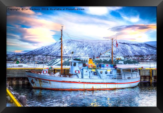 Tromso Fishing Boat Framed Print by Ian Danbury
