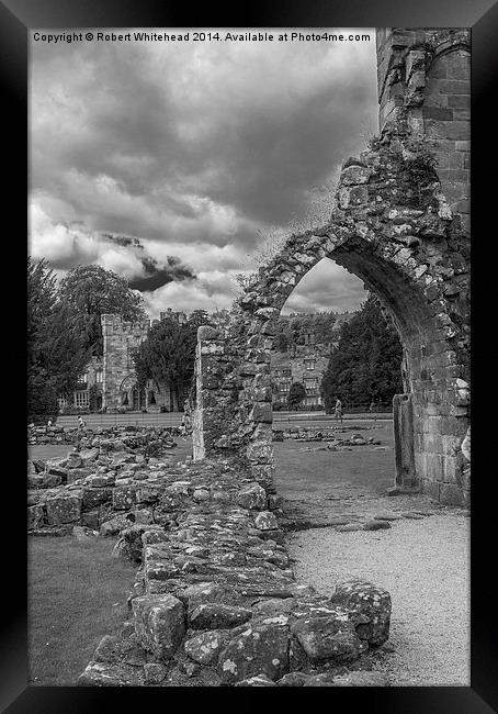  Bolton Abbey arch ruins Framed Print by Robert Whitehead