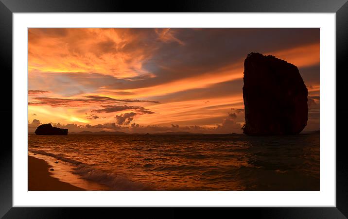  Sunset Framed Mounted Print by Uros Pirnat