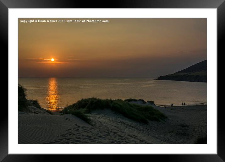 Sunset Over Saunton Sands Framed Mounted Print by Brian Garner