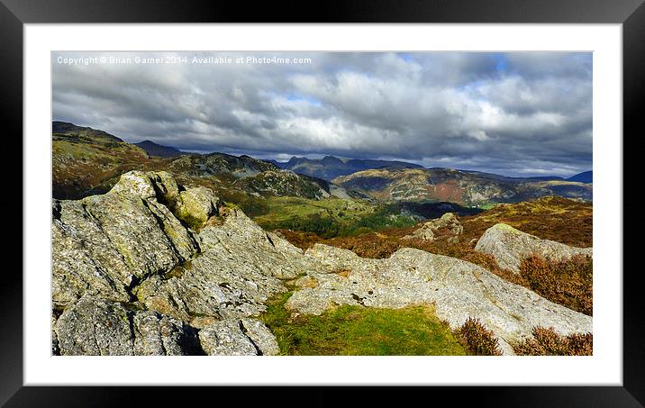  View from Holme Fell Framed Mounted Print by Brian Garner
