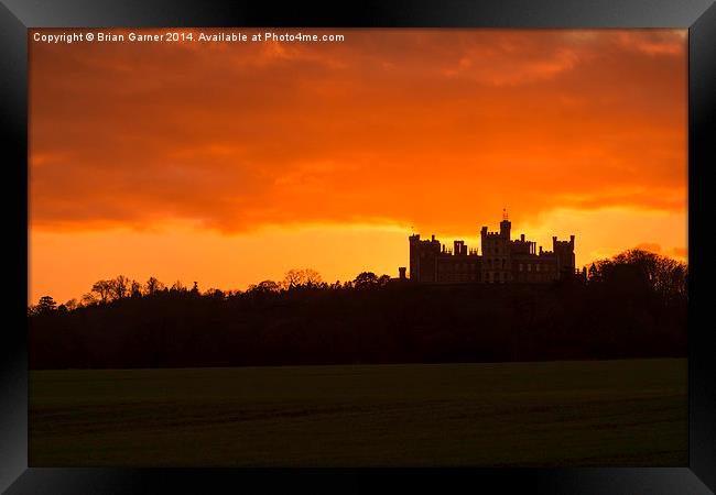 Sunset Over Belvoir Castle Framed Print by Brian Garner