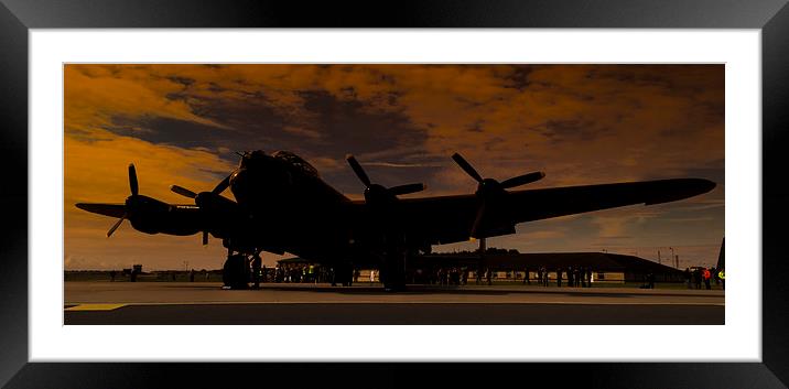  Lancaster Bomber Framed Mounted Print by David Charlton
