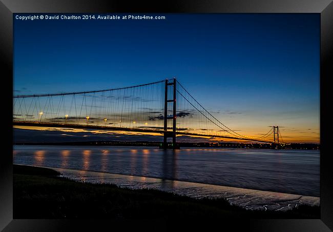  Humber Bridge Framed Print by David Charlton