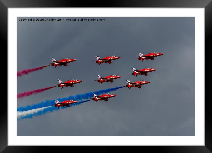 Red Arrows Framed Mounted Print by David Charlton