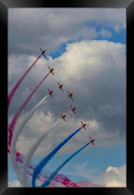  Red Arrows Framed Print by David Charlton