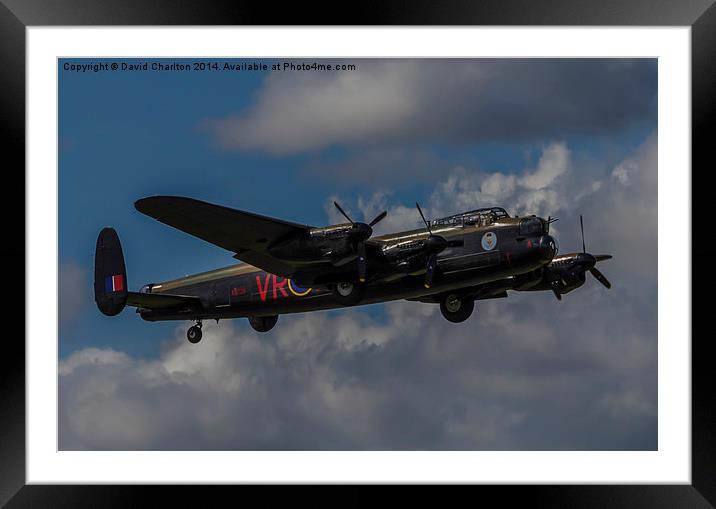 Mynarski Lancaster Bomber  Framed Mounted Print by David Charlton