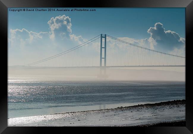  Misty Bridge Framed Print by David Charlton