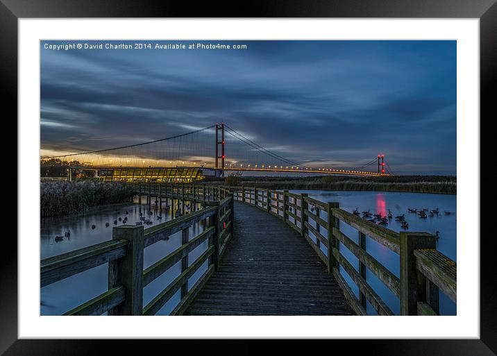  Humber Bridge Framed Mounted Print by David Charlton