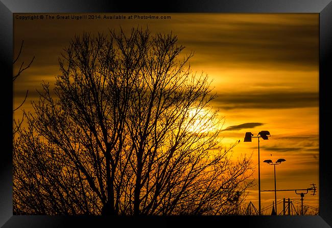  Sunset colour Framed Print by David Charlton