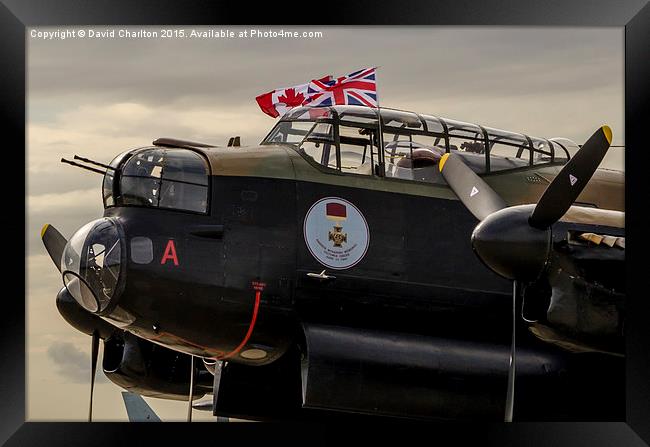  Mynarski Lancaster Bomber  Framed Print by David Charlton