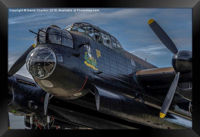 Lancaster Bomber , Thumper  Framed Print by David Charlton