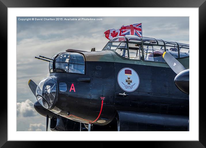   Mynarski Lancaster Bomber  Framed Mounted Print by David Charlton