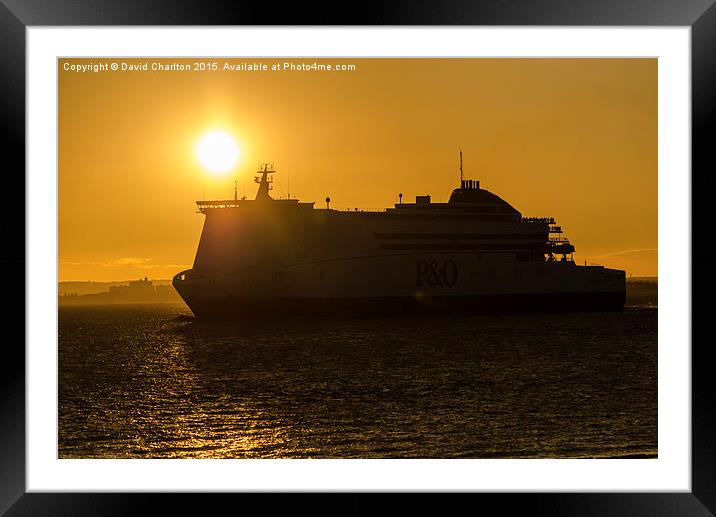  Sunset Cruise Framed Mounted Print by David Charlton