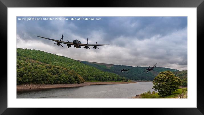  Lancaster Bomber bombing run Framed Mounted Print by David Charlton