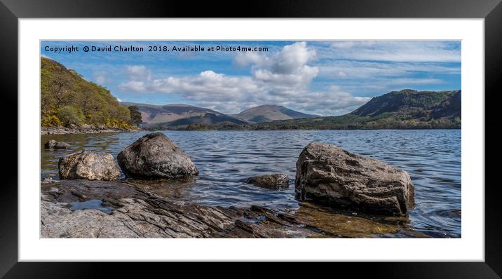 Derwent Water Framed Mounted Print by David Charlton