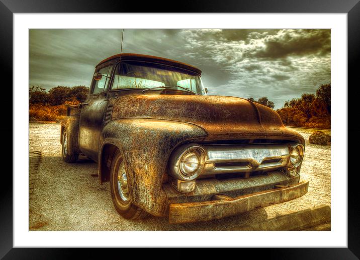  Rusty Ford Truck Framed Mounted Print by Mal Bray