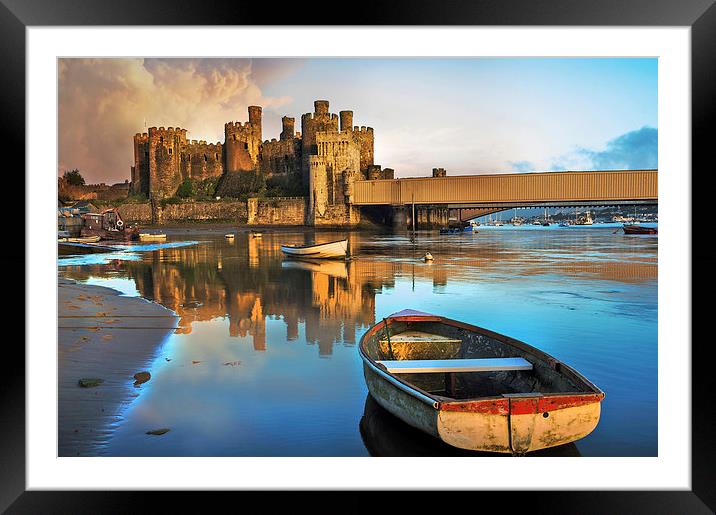  Conwy Castle Framed Mounted Print by Mal Bray