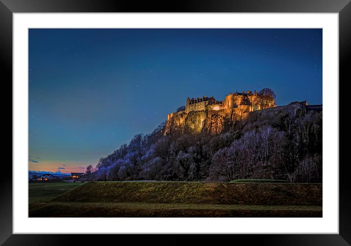  Stirling Castle Scotland at Twilight Framed Mounted Print by Mal Bray