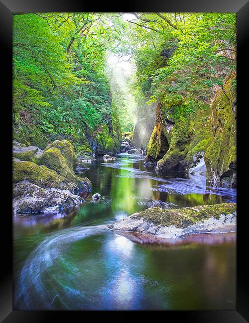  The Fairy Glen Gorge on The River Conwy Framed Print by Mal Bray